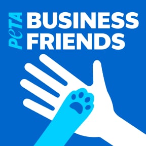 PETA Business Friends Graphic of a hand and paw